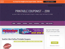 Tablet Screenshot of printablecouponist.com